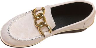 Generic Beige Women Casual Pumps with Suede Design Round Toe and Low Heels for Outdoor Activities 2025 Comfort Fit