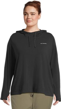 Columbia Plus Size Sun Trektm Hoodie II Womens Sweatshirt Black : 2X, Cotton/Elastane/Lycra