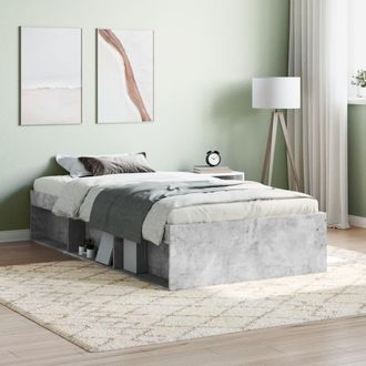 Berkfield Home Bed Frame Concrete Grey 100x200 cm