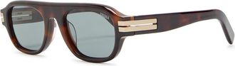 Ermenegildo Zegna Aviator-style Sunglasses - Brown Havana - One Size