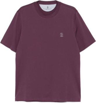 Brunello Cucinelli Hombre, Camisetas, Púrpura, Talla: L