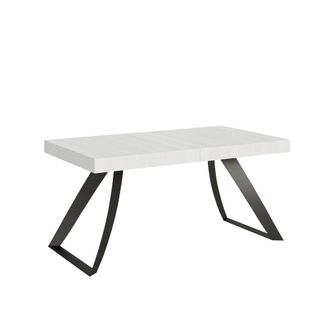 Itamoby Mesa extensible 90x160/264 cm efecto madera fresno blanco, hierro