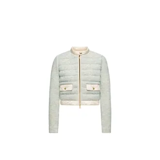 Moncler Moncler Wool & Alpaca Blend Padded Zip-up Cardigan, Women, Multicolor, Size: Xs