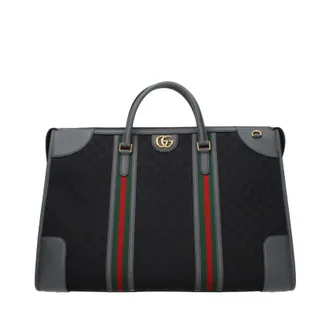 Gucci Damess Stoffen draagtas zwart/donkergrijs