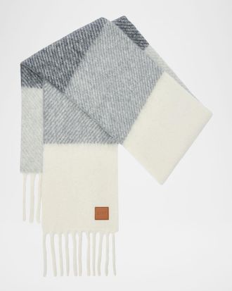 Loewe Striped Jacquard Twill Wool-Blend Scarf