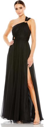 Mac Duggal Strappy One Shoulder A Line Gown