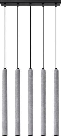 Sollux Lighting Design Pendellampe Pastelo 5-flammig (linear), Zement