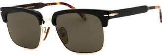 David Beckham Sunglasses Browline Full Rim, Black Havana Gold Frame And Grey Lens Db1119/g/s0Xwyir