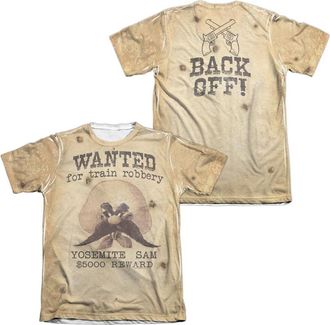 Gildan Looney Tunes Wanted (Front/Back Print) Adult Poly/Cotton Short Sleeve Tee / T-Shirt