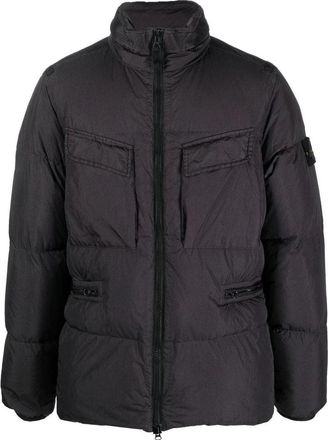 Stone Island Crinkle Reps Down Jacket Black 771540123-V0065