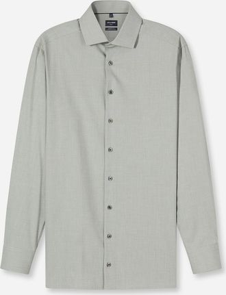 Olymp Businesshemd OLYMP Luxor 24/Seven modern fit, Herren, Gr. 37, N-Gr, mint, Web, Obermaterial: 64% Baumwolle, 27% Polyester, 9% Elasthan, Hemden Busines