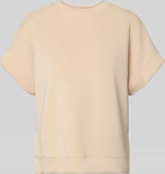 Rich & Royal Sweatshirt aus Modal-Mix mit Kapp&auml;rmeln in Beige, Gr&ouml;&szlig;e XL