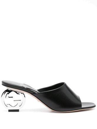 Gucci Muiltjes met 70mm GG-hak - Zwart