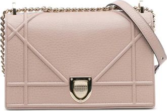 Dior 2017 Medium Grained Calfskin Diorama Flap crossbody bag - Pink