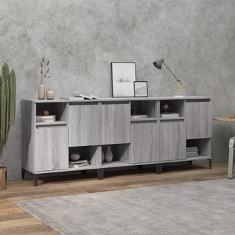 Berkfield Home Sideboards 3 pcs Grey Sonoma 60x35x70 cm Engineered Wood | Size: 60 x 35 x 70 cm
