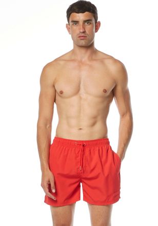 Bruno Banani Badeshorts BRUNO BANANI Boxer Wave Line 2.0 Swim, Herren, Gr. XXL (8), N-Gr, rot, Microfaser, Polyester, unifarben, Badehosen Badeshorts, mit Tunnel-G