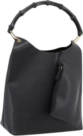 Gucci Pre-owned Vintage Shoulder Bag - Dames - Vintage Schoudertas - Zwart - ONE Size - Leer - Vintage
