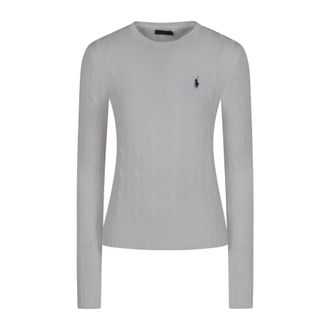 Polo Ralph Lauren Round-neck Knitwear, female, White, Size: XS Julianna Long Sleeve Pullover
