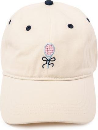 Frasier Sterling Tennis Embroidered Baseball Cap in Natural at Nordstrom Rack