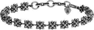 John Richmond Bloemenarmband JR - Dames - Armbanden - Grijs - ONE Size - Leer - Accessoires