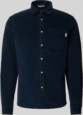 Pepe Jeans London Regular Fit Freizeithemd aus Baumwoll-Mix Modell CLAYTON in Marine, Größe XXL