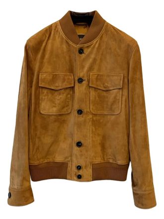 Loro Piana Kiku bomberjack met opgestikte zak - Bruin