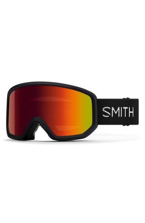 Smith Transfer Low Bridge Snow Goggles in Black /Red Sol-X Mirror at Nordstrom