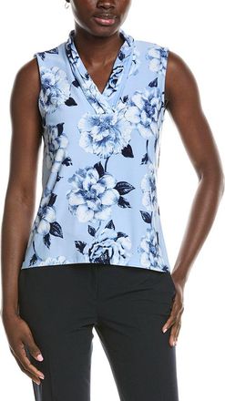 Anne Klein Printed Triple Pleat Top