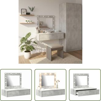 vidaXL vidaXL Tavolo da trucco grigio - Tavolo da Trucco Grigio 83 x 40 x 70 cm Legno multistrato