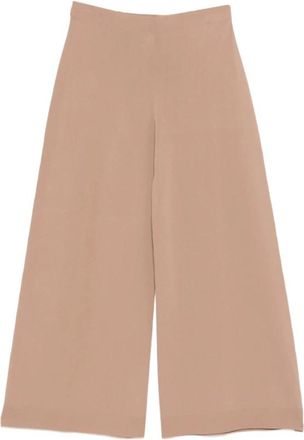 D.exterior Elastische broek met tailleband - Dames - Wijde Broeken - Bruin - XL - Broeken