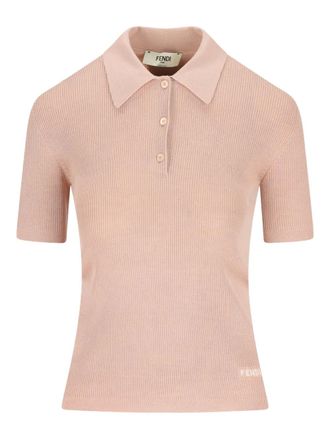 Fendi button-shirt short-sleeve polo shirt - Pink