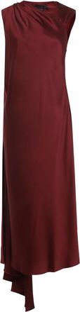 Pianoforte di Max Mara Womens Edolo Silk Midi Dress - Dark Red - Size EU 38 (Womens)
