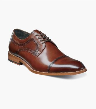 Stacy Adams Mens Dickinson Cap Toe Oxfords In Congnac