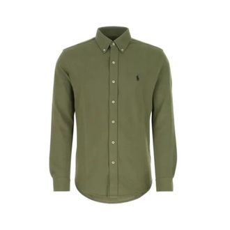 Ralph Lauren Lichtgewicht Groen Shirt - Heren - Casual Overhemden - Groen - 2XL - Katoen - Overhemden