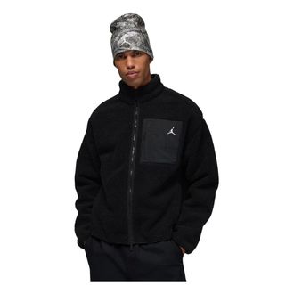 Nike Jordan Flight High-Pile Shearling Jacket - Heren - Sport - Zwart - Maat: M Nylon