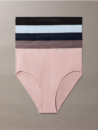 Calvin Klein Womens Bonded Flex Seamless 5-Pack Mixed Bikini Brief - Multi - XL