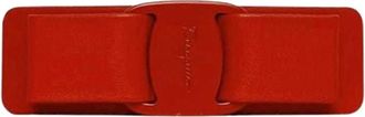 Ferragamo Pre-owned Leren Haaraccessoire - Dames - Vintage Accessoires - Rood - ONE Size - Leer - Vintage
