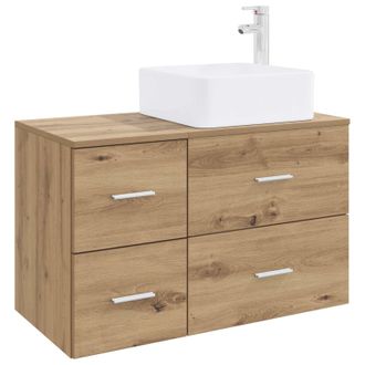 vidaXL Juego De Muebles De Ba&ntilde;o 2 Pcs Roble Artesanal Vidaxl