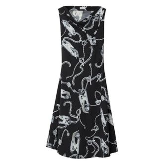 Burberry Knight Hardware Printed Dress, Brand Size 12 ( US Size 10 )