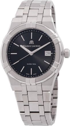 Maurice Lacroix Aikon Quartz Black Dial Mens Watch AI1108-SS002-330-1