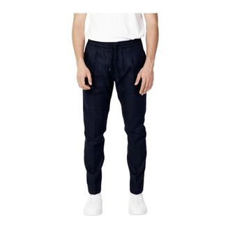 Antony Morato Broeken, Heren, Blauw, M, Linnen, Plain Linnen-Viscose Broek