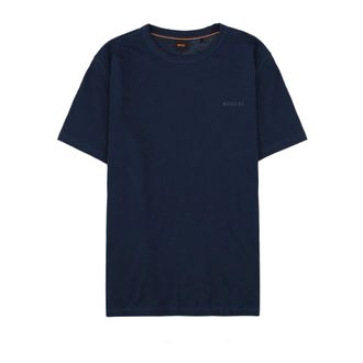 HUGO BOSS Tops, Heren, Blauw, 2Xl, Katoen, Logo Detail Katoenen T-shirt