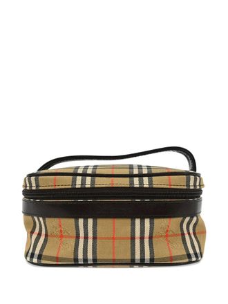 Burberry 1990-2000s check vanity bag - Neutrals