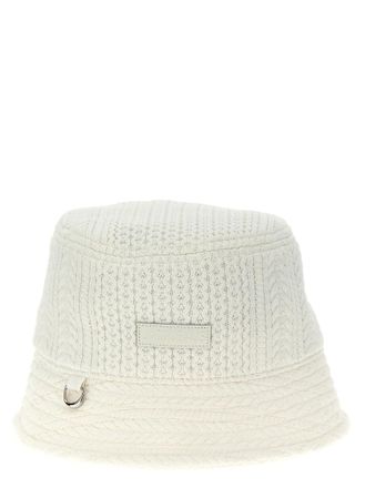 Jacquemus White Le Bob Textured Bucket Hat