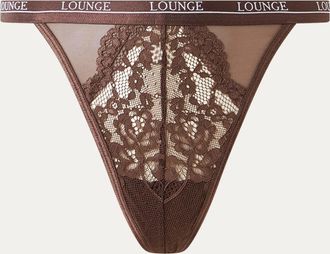 Lounge Blossom Thong - Brunette - XXL