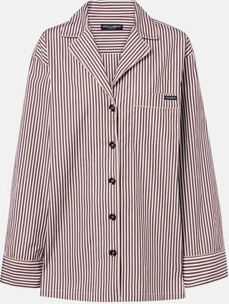 Dolce & Gabbana Camicia in cotone e seta a righe