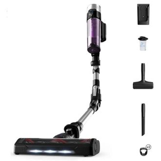 Rowenta Aspirador Escoba Recargable 2 En 1 18v Negro/morado - Rh2037