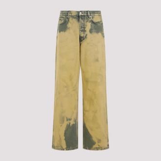 Dries Van Noten Yellow Cotton Pine Jeans