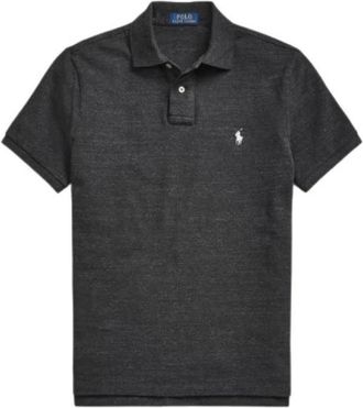 Polo Ralph Lauren Aangepaste Slim Fit Korte Mouw Polo - Heren - Polos - Zwart - S - Katoen - Tops