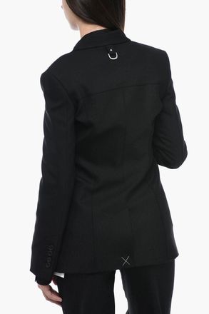 Off-white Blazer Stile Cargo con Fibbie Off-White
